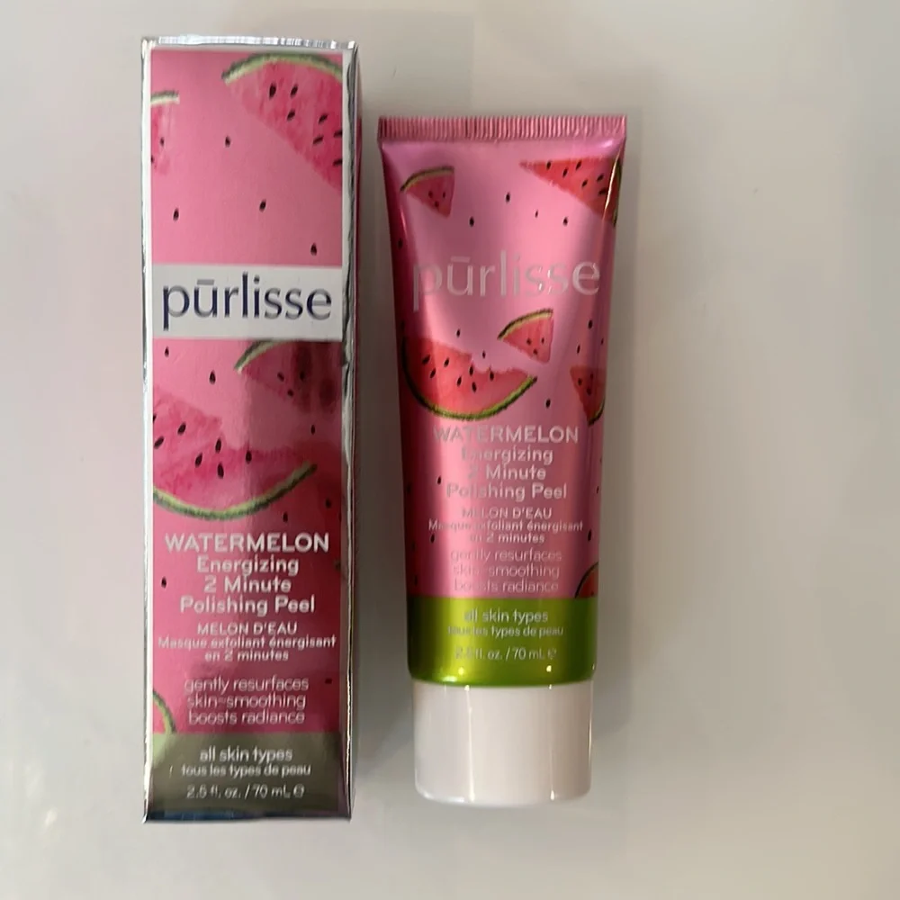 Purlisse Watermelon Energizing 2 Minute Polishing Face Peel 2.5 Oz NEW